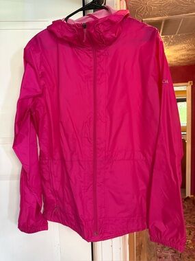 Columbia Women's Lightweight Hooded Rain Jacket - Hot Pink - Never Worn